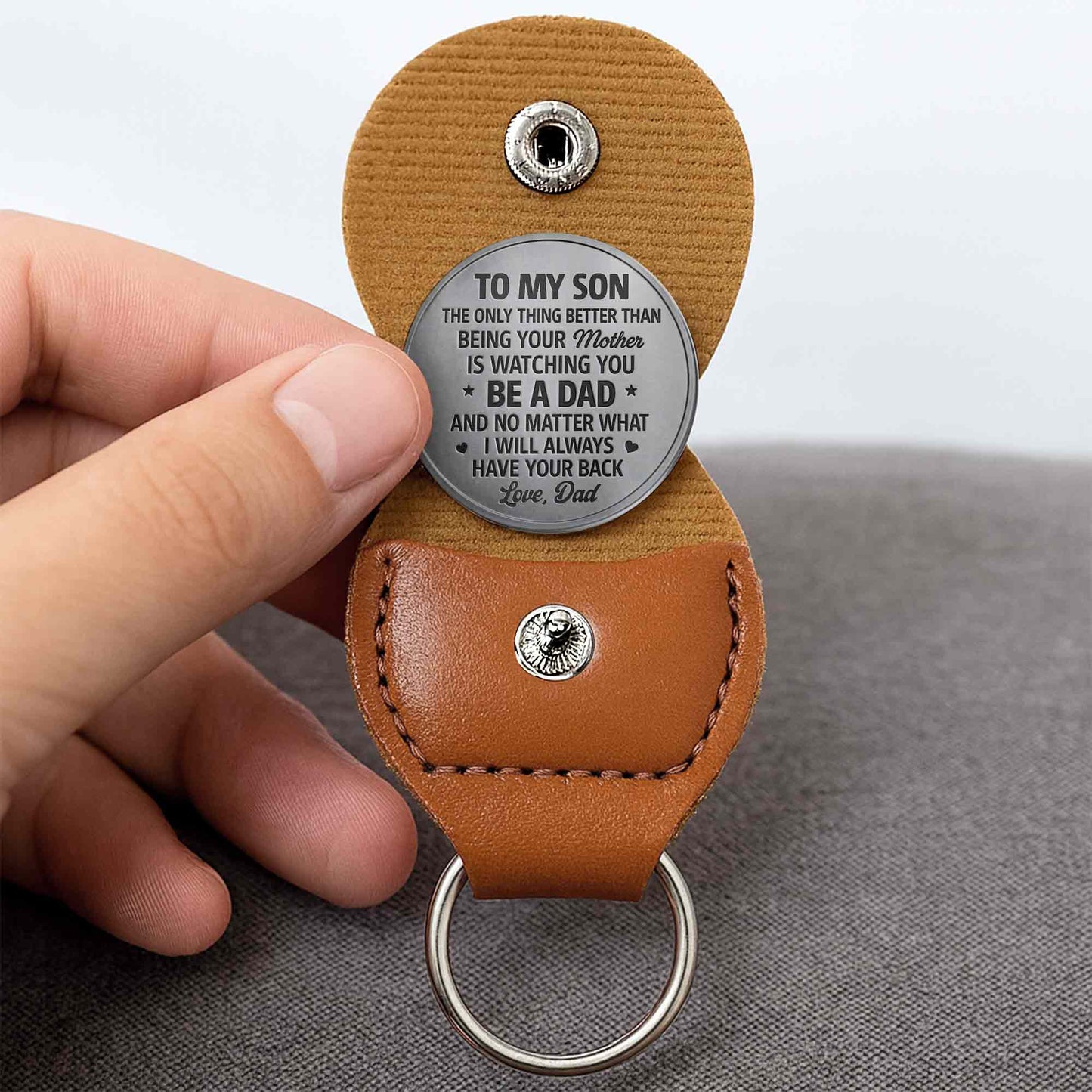 To My Son Fist Bump Watching You Be A Dad - Personalized Custom Pocket Hug - SON100_HTOK