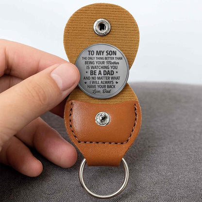 To My Son Fist Bump Watching You Be A Dad - Personalized Custom Pocket Hug - SON100_HTOK