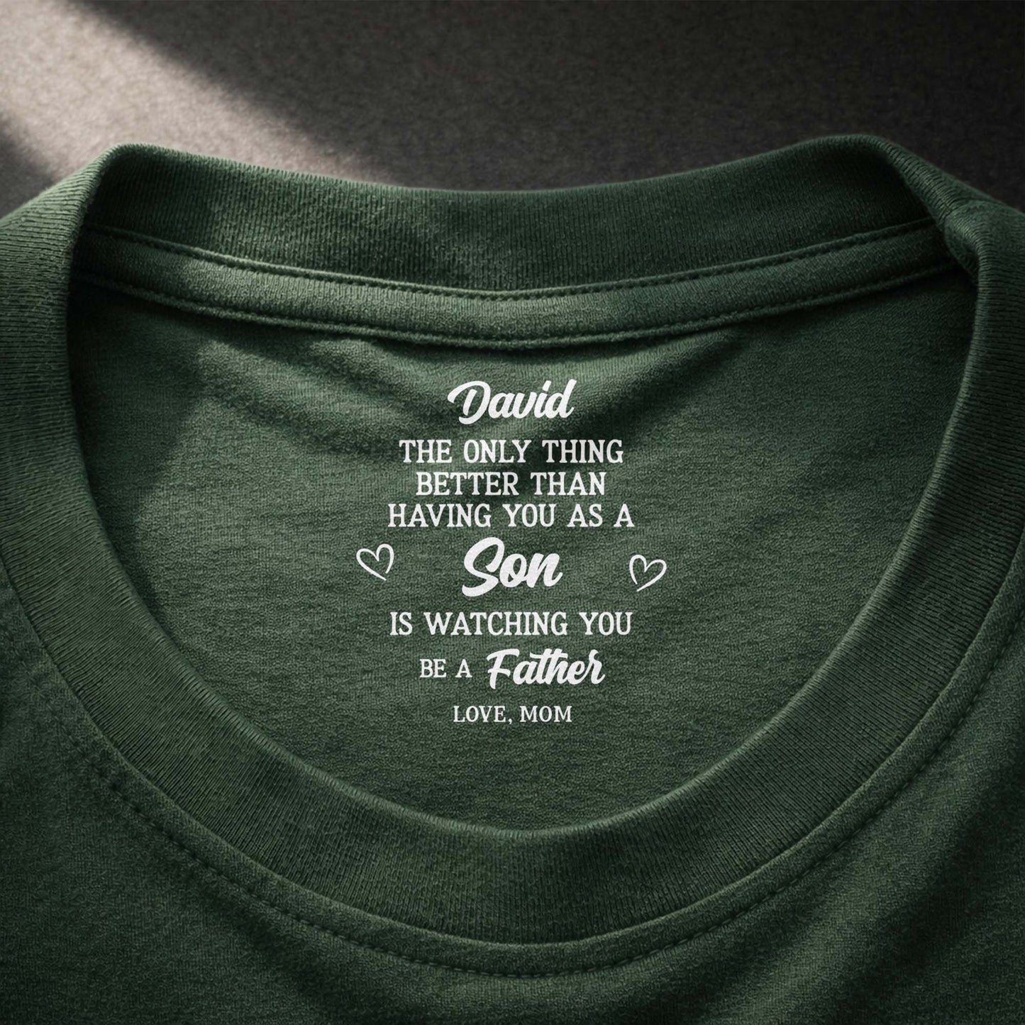 The Only Thing Better Than Having You As A Son Heart T Shirt - Personalized Custom Inside Neck Print T-Shirt - SON106_BCBAS