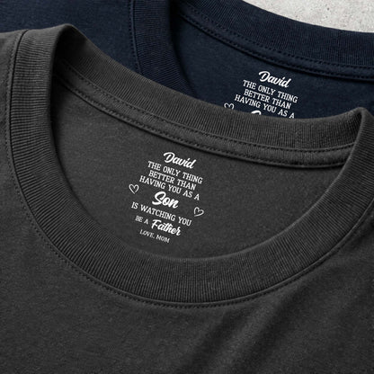 The Only Thing Better Than Having You As A Son Heart T Shirt - Personalized Custom Inside Neck Print T-Shirt - SON106_BCBAS