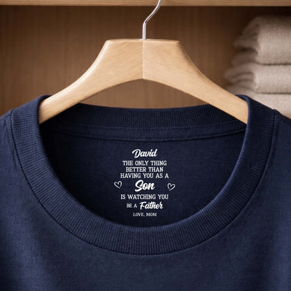 The Only Thing Better Than Having You As A Son Heart T Shirt - Personalized Custom Inside Neck Print T-Shirt - SON106_BCBAS