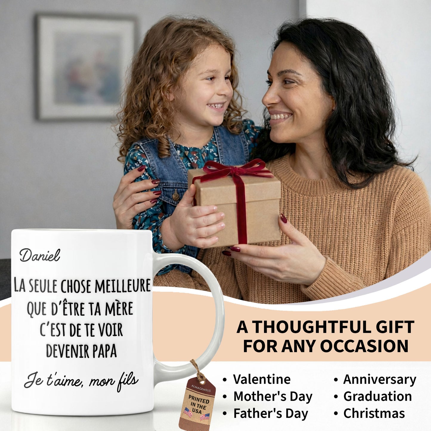 La Seule Chose Meilleure Que De'Être Ta Mère French Text Typography - Personalized Custom Coffee Mug - SON219_MG
