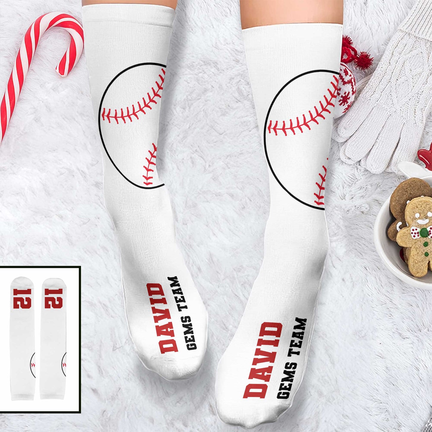 Celebrate Your Passion For Baseball - Personalized Crew Socks - SPORT003_CSOCK