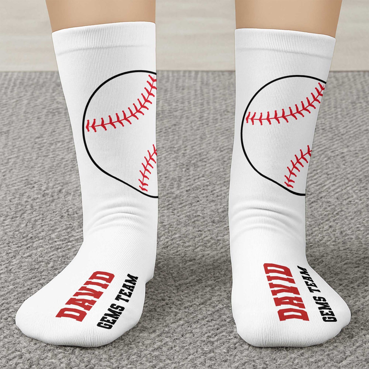 Celebrate Your Passion For Baseball - Personalized Crew Socks - SPORT003_CSOCK