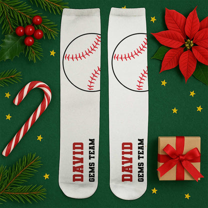 Celebrate Your Passion For Baseball - Personalized Crew Socks - SPORT003_CSOCK