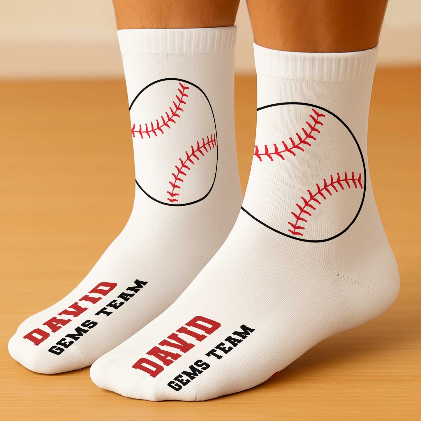 Celebrate Your Passion For Baseball - Personalized Crew Socks - SPORT003_CSOCK