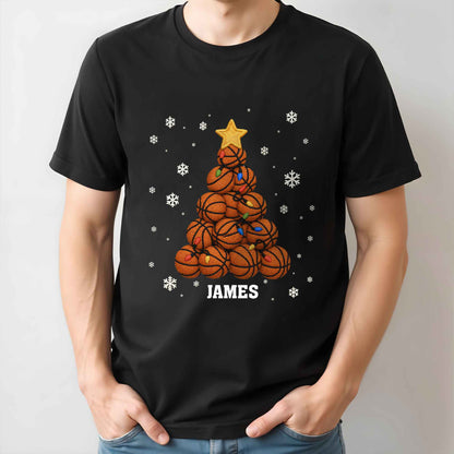 Festive Sports-Themed Christmas Tree With Basketballs And Snowflakes