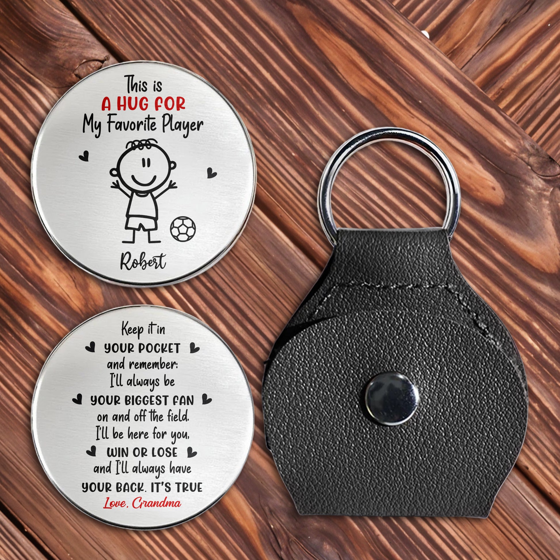 A Hug For My Favorite Player, Soccer And Hearts Design