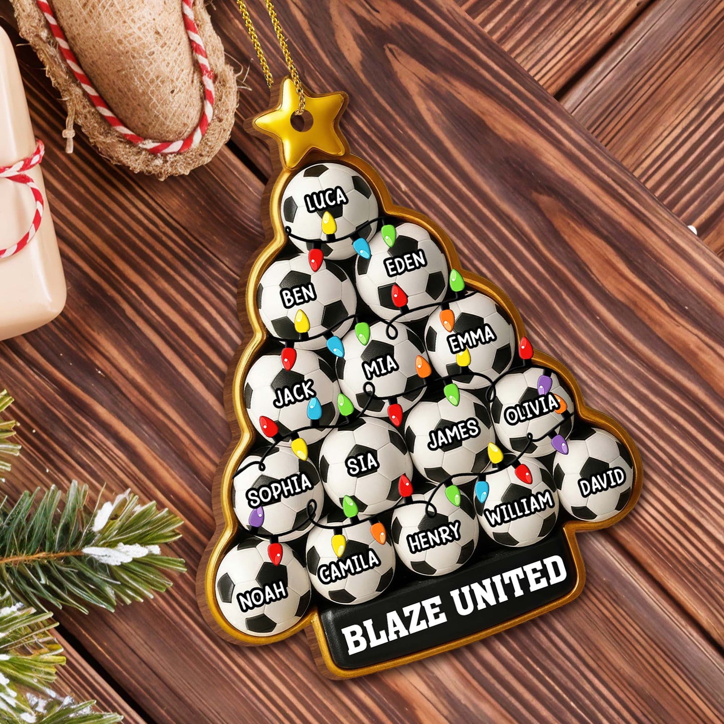 Blaze United Soccer Balls And Christmas Lights