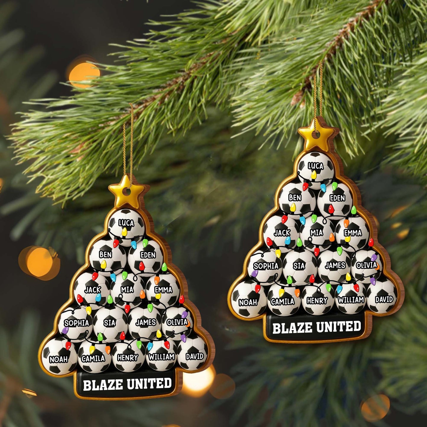 Blaze United Soccer Balls And Christmas Lights