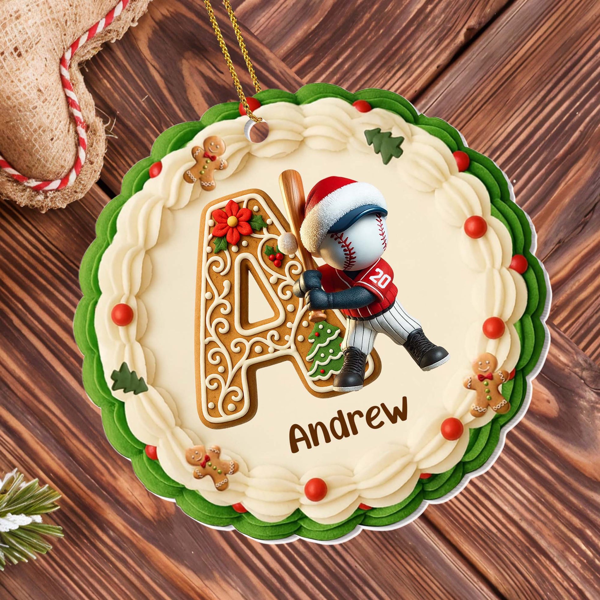 Joyful Celebration With Baseball Player And Gingerbread