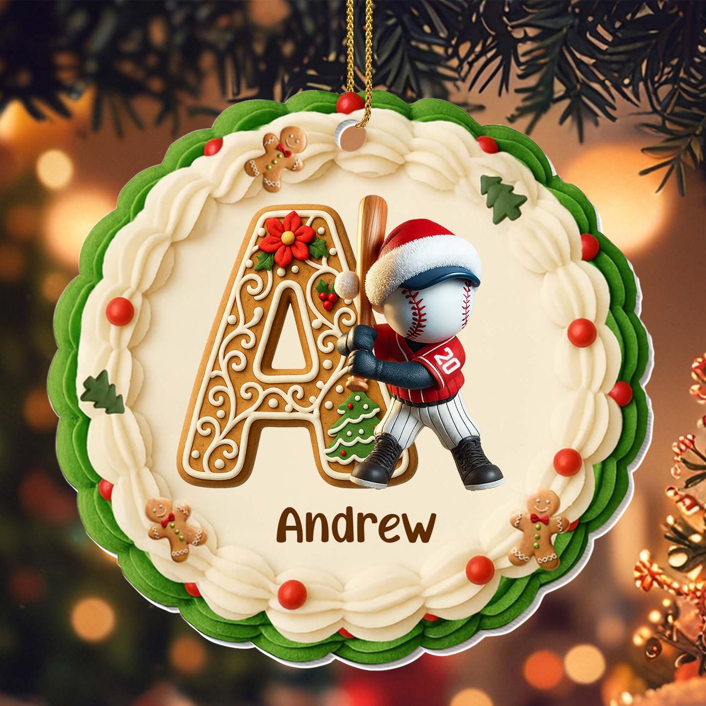 Joyful Celebration With Baseball Player And Gingerbread