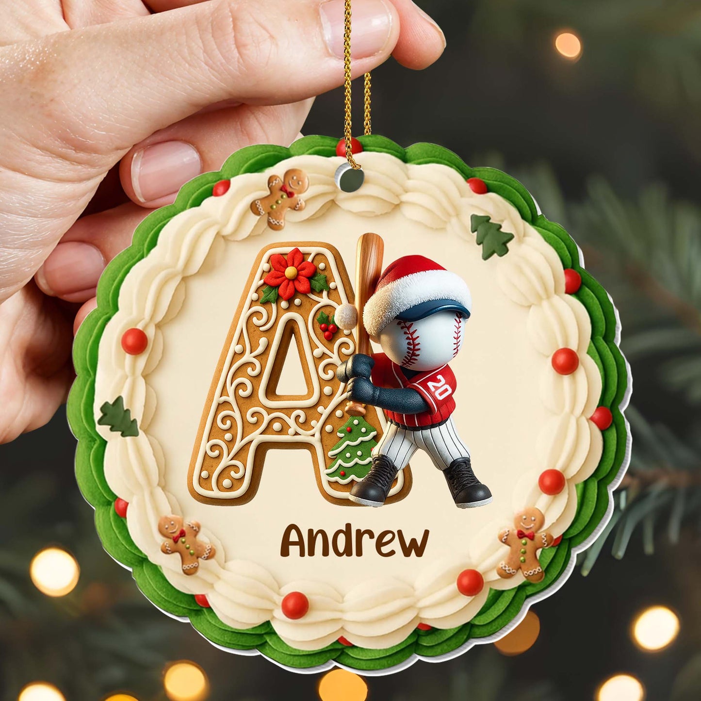 Joyful Celebration With Baseball Player And Gingerbread