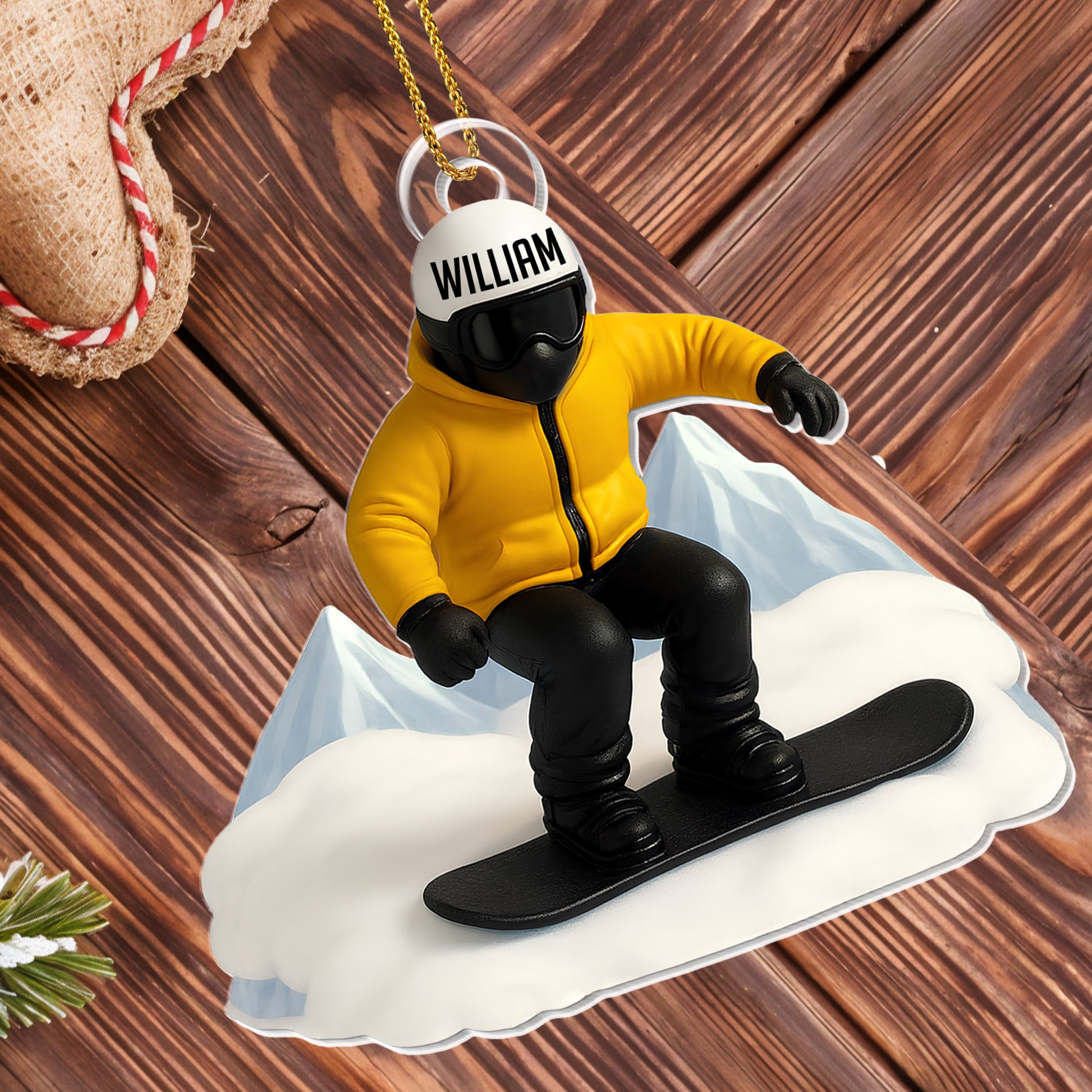 Capture Your Winter Sports Memories, Snowboarder Ornament