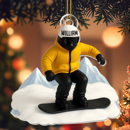 Capture Your Winter Sports Memories, Snowboarder Ornament
