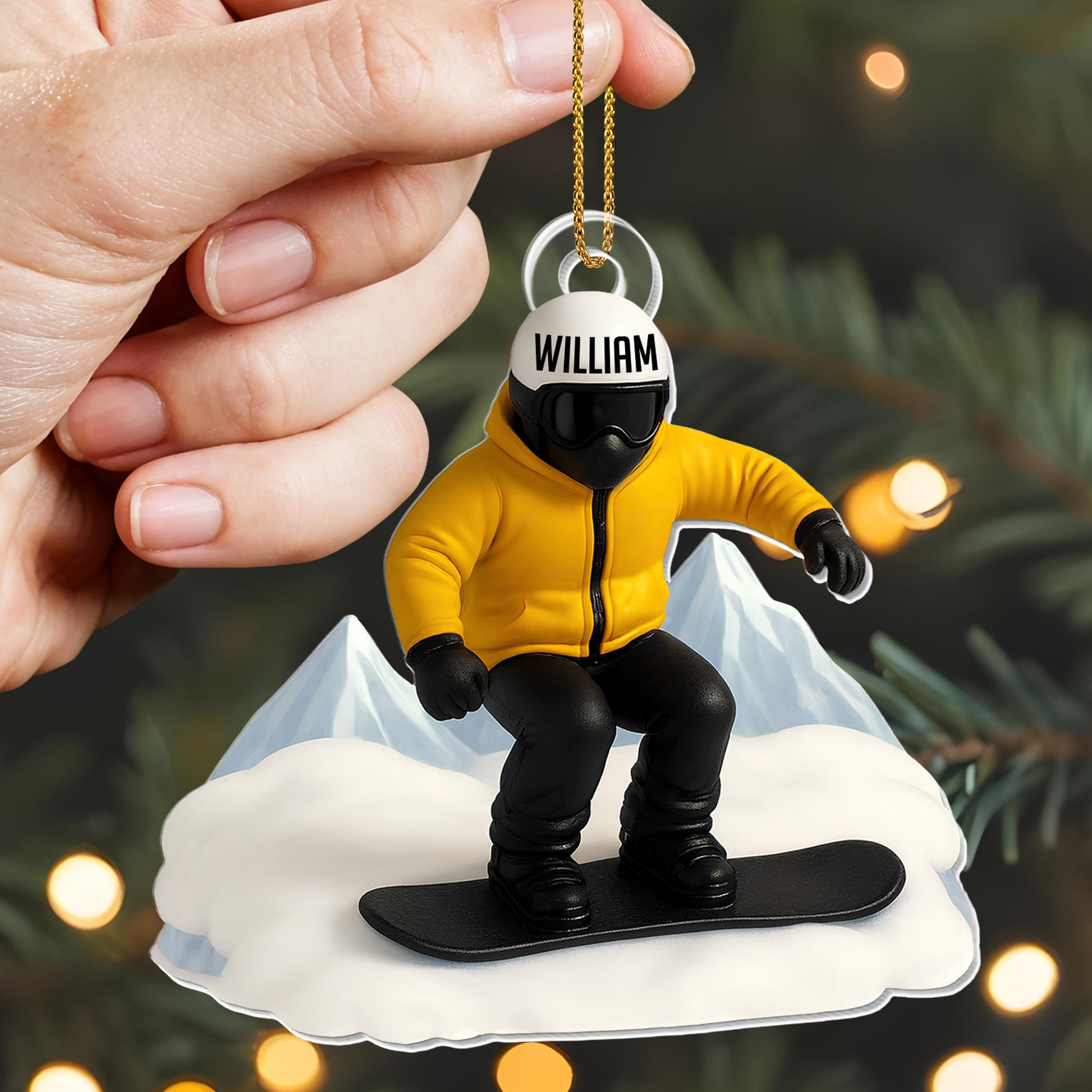 Capture Your Winter Sports Memories, Snowboarder Ornament