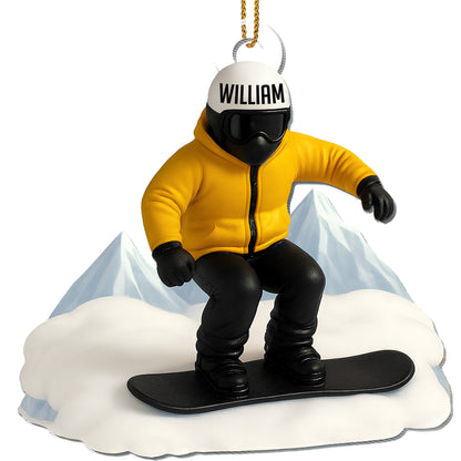Capture Your Winter Sports Memories, Snowboarder Ornament
