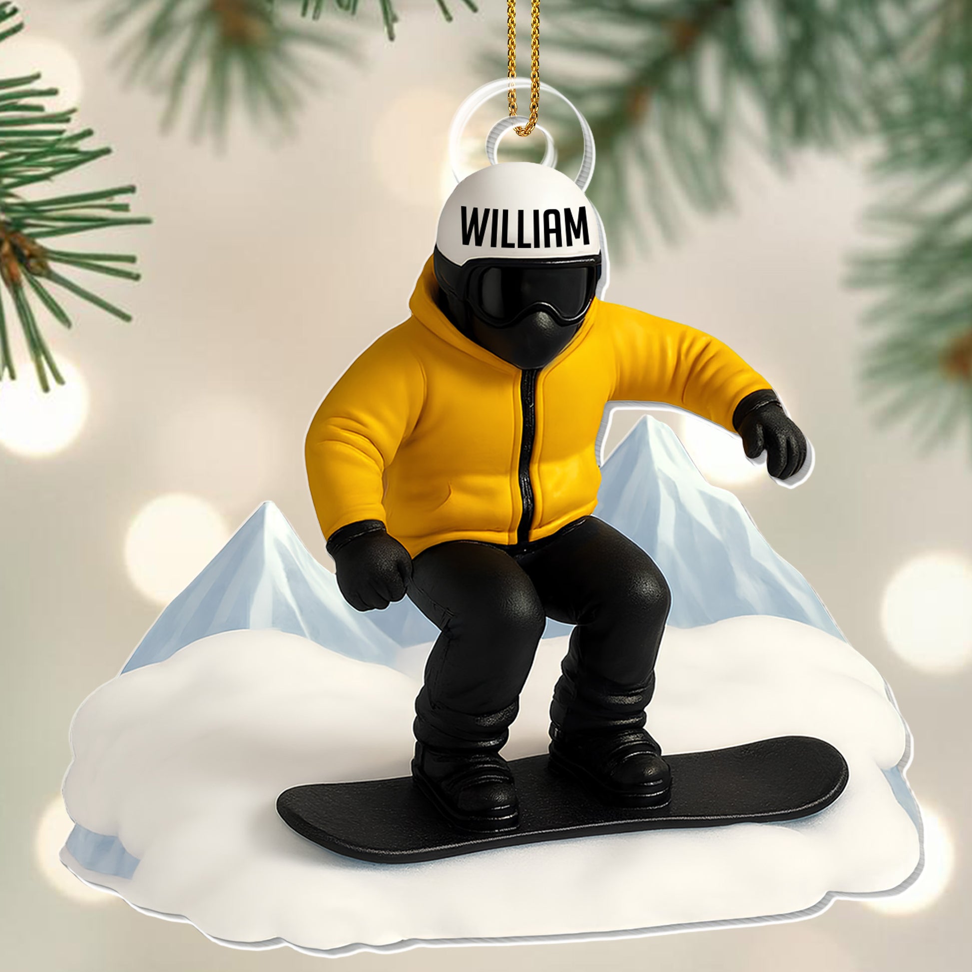Capture Your Winter Sports Memories, Snowboarder Ornament