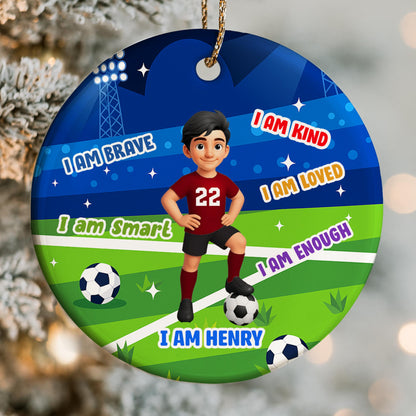 I Am Brave, I Am Smart, I Am Kind, Soccer Field And Ball