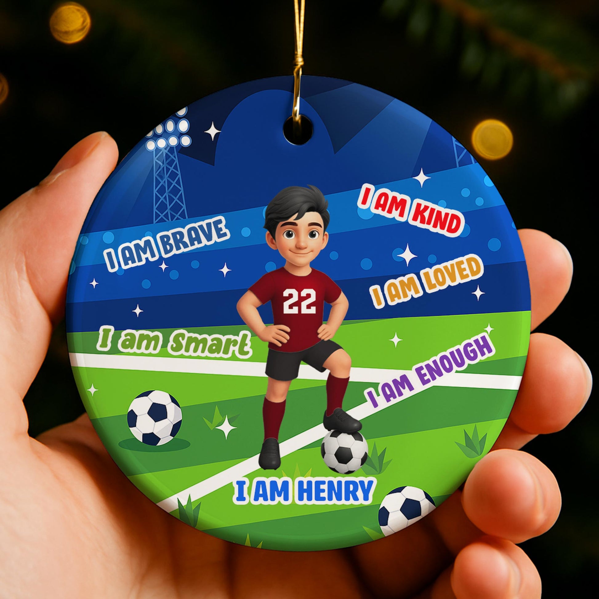 I Am Brave, I Am Smart, I Am Kind, Soccer Field And Ball