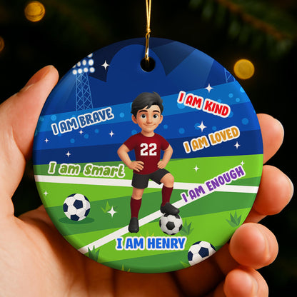 I Am Brave, I Am Smart, I Am Kind, Soccer Field And Ball