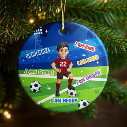 I Am Brave, I Am Smart, I Am Kind, Soccer Field And Ball