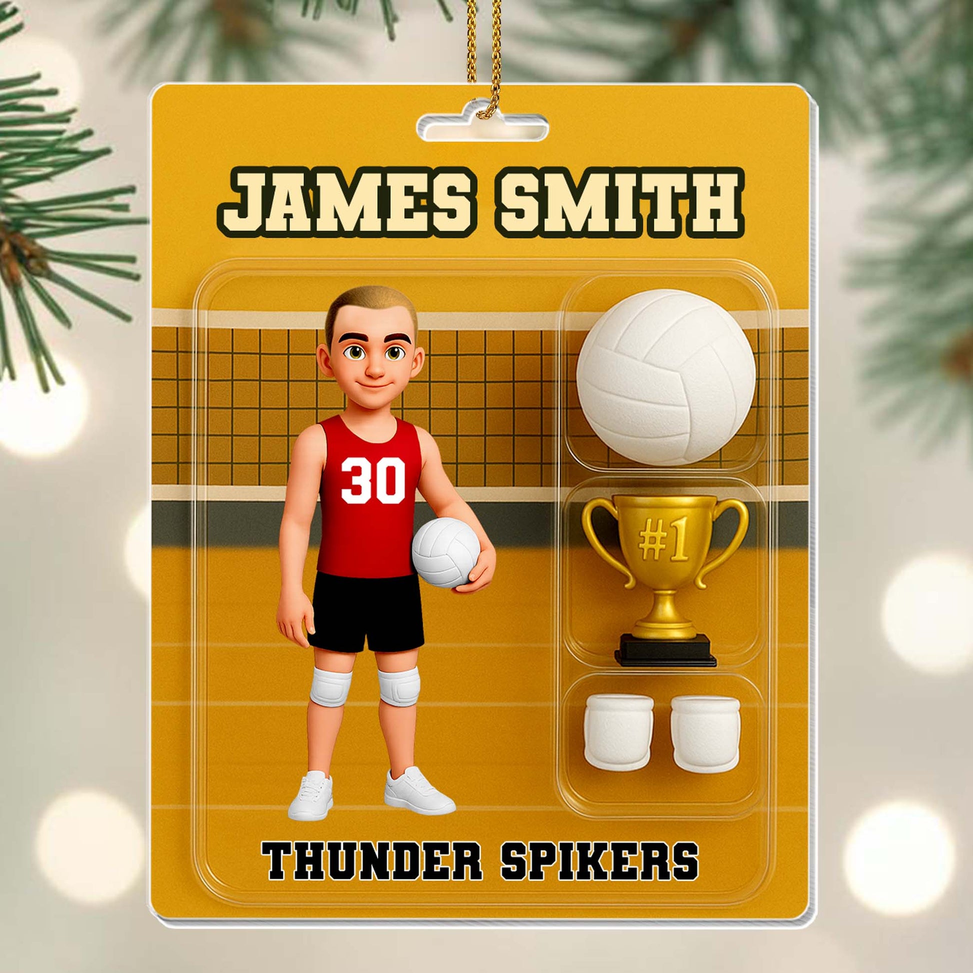 Celebrate Your Favorite Volleyball Player With Personalized Sports Ornament