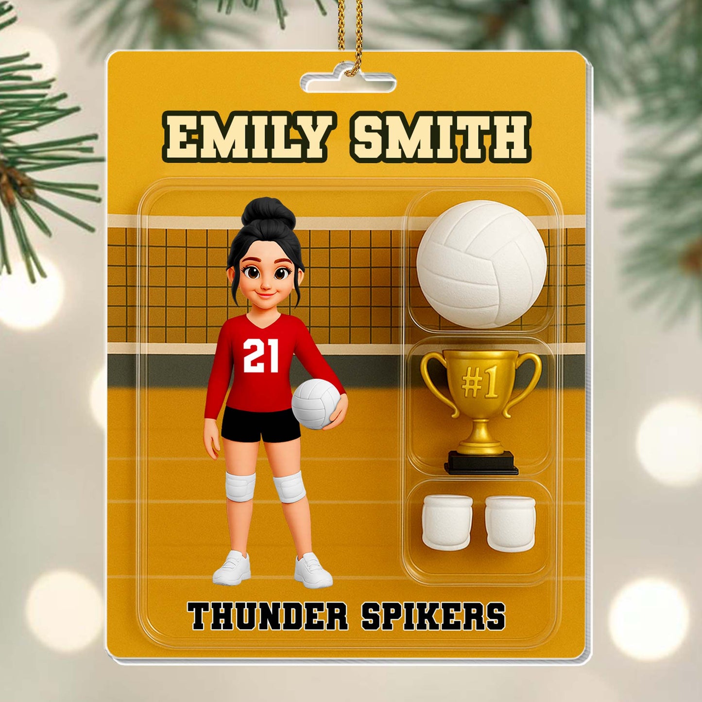 Celebrate Your Favorite Volleyball Player With Personalized Sports Ornament