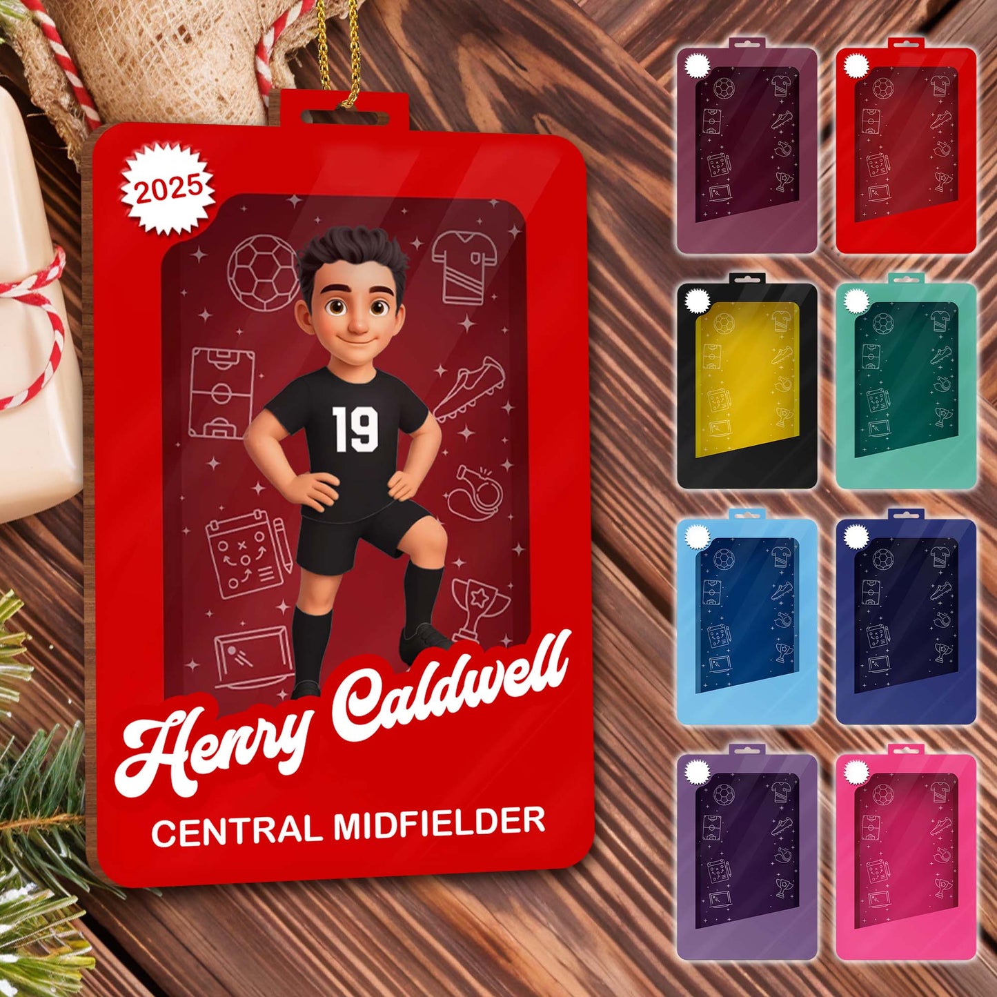 Central Midfielder Soccer Player Ornament