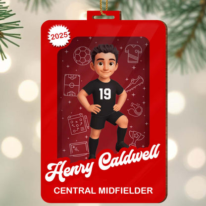 Central Midfielder Soccer Player Ornament