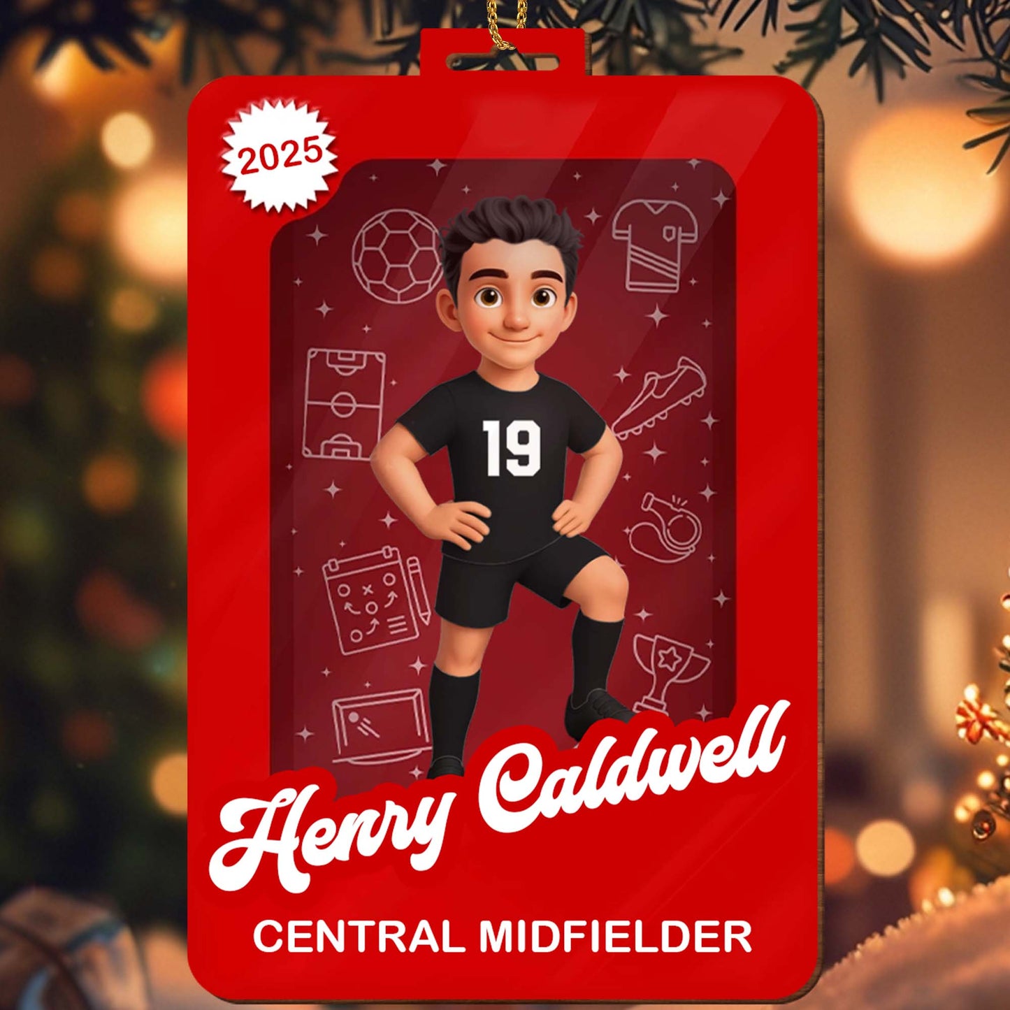 Central Midfielder Soccer Player Ornament