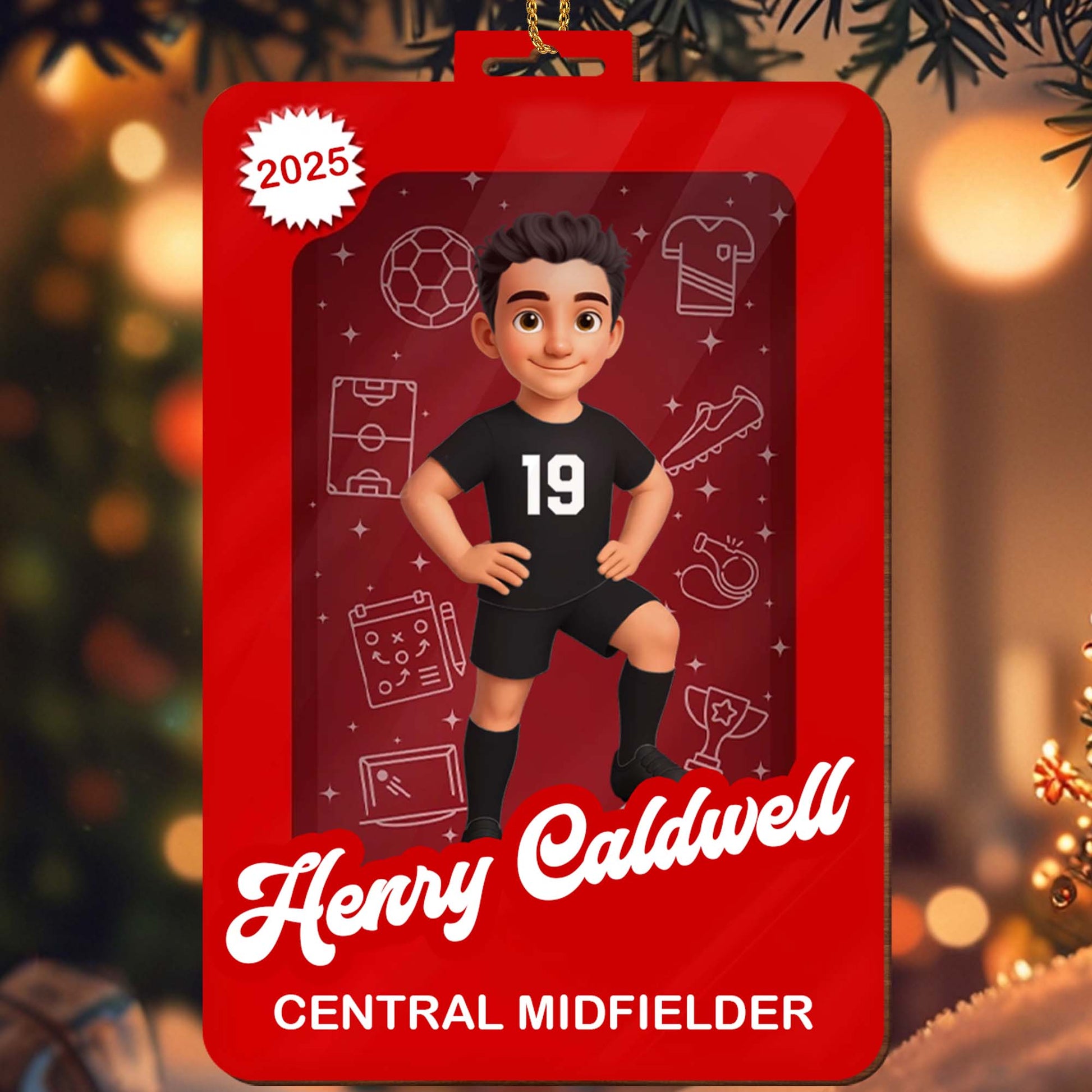 Central Midfielder Soccer Player Ornament