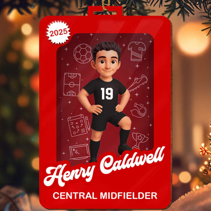 Central Midfielder Soccer Player Ornament