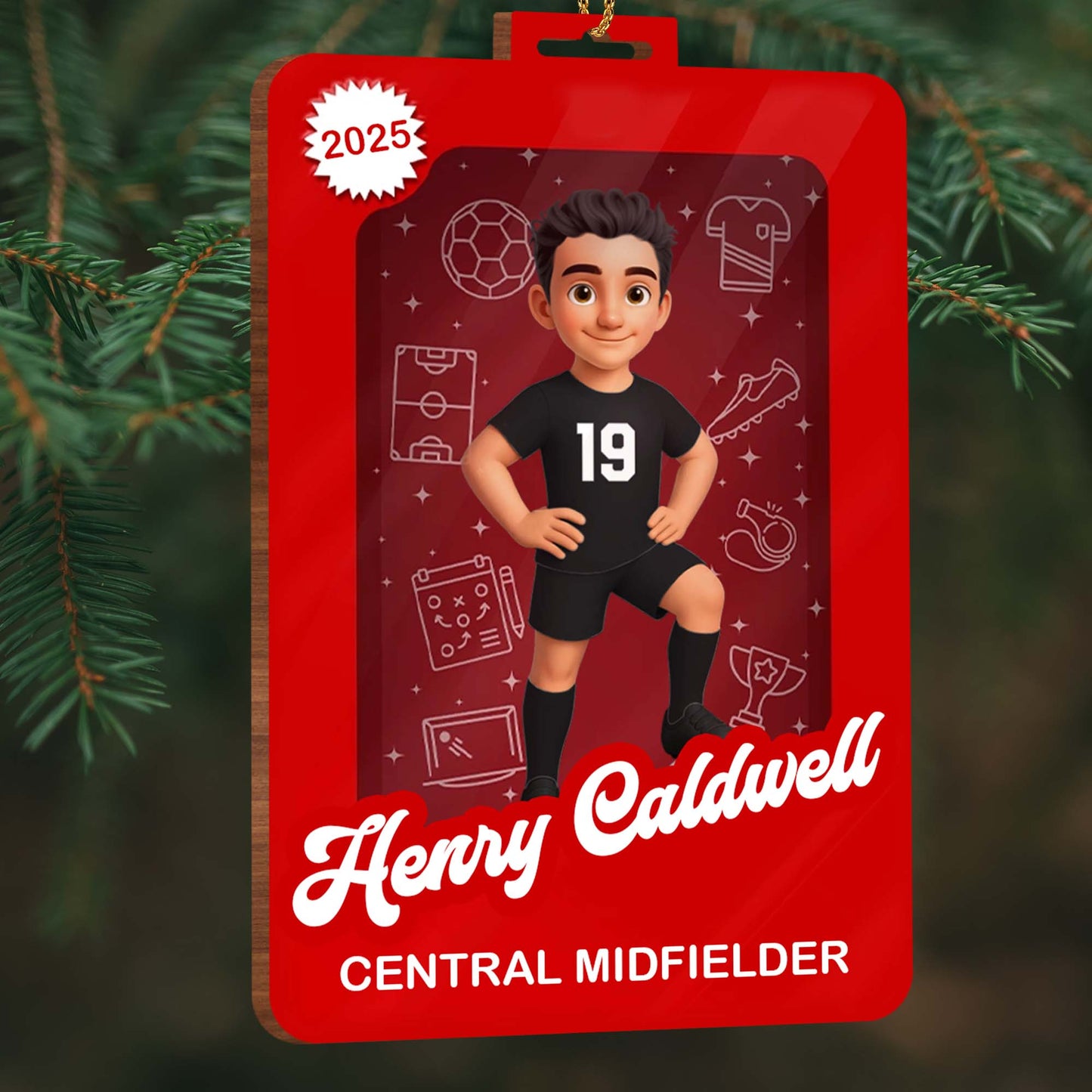 Central Midfielder Soccer Player Ornament