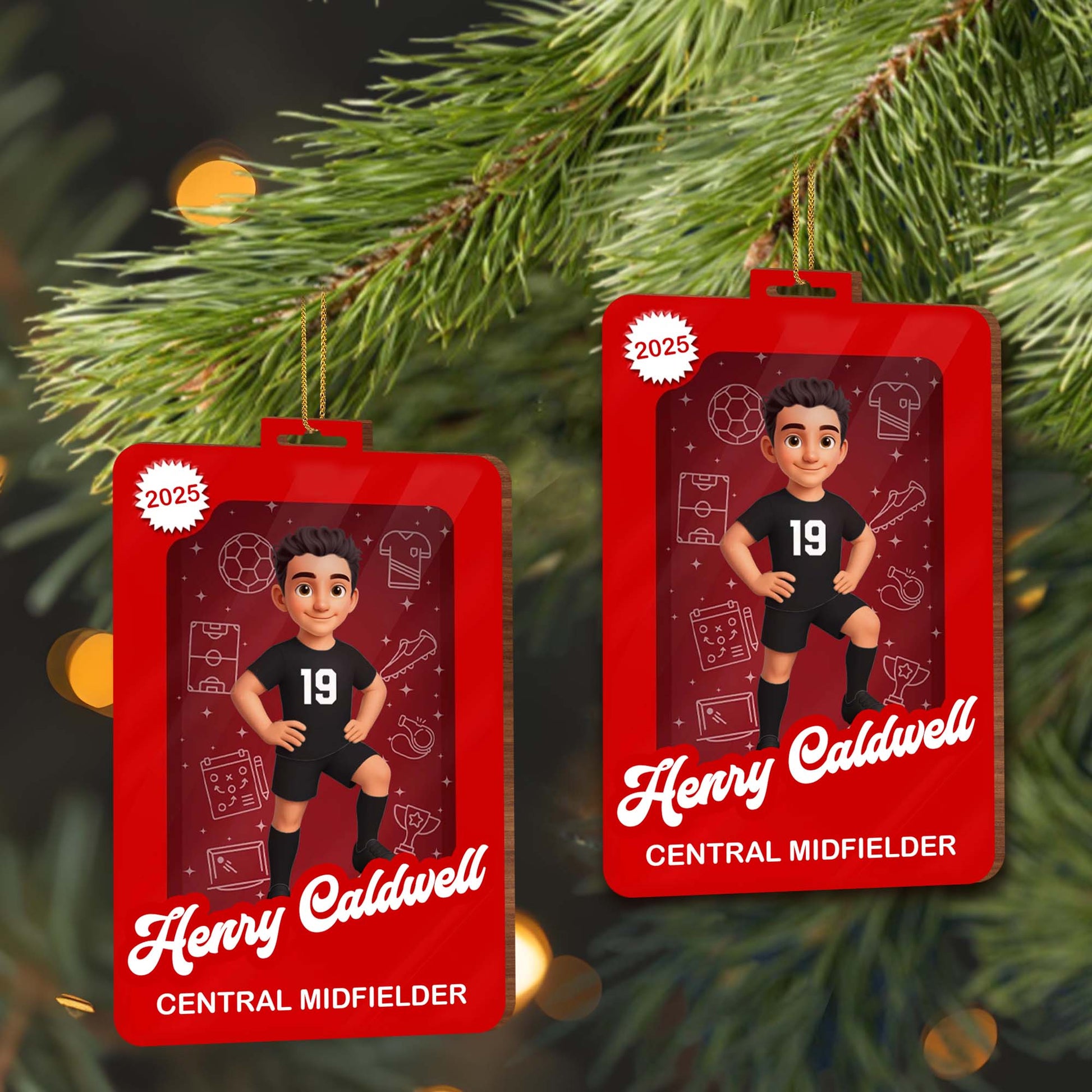 Central Midfielder Soccer Player Ornament