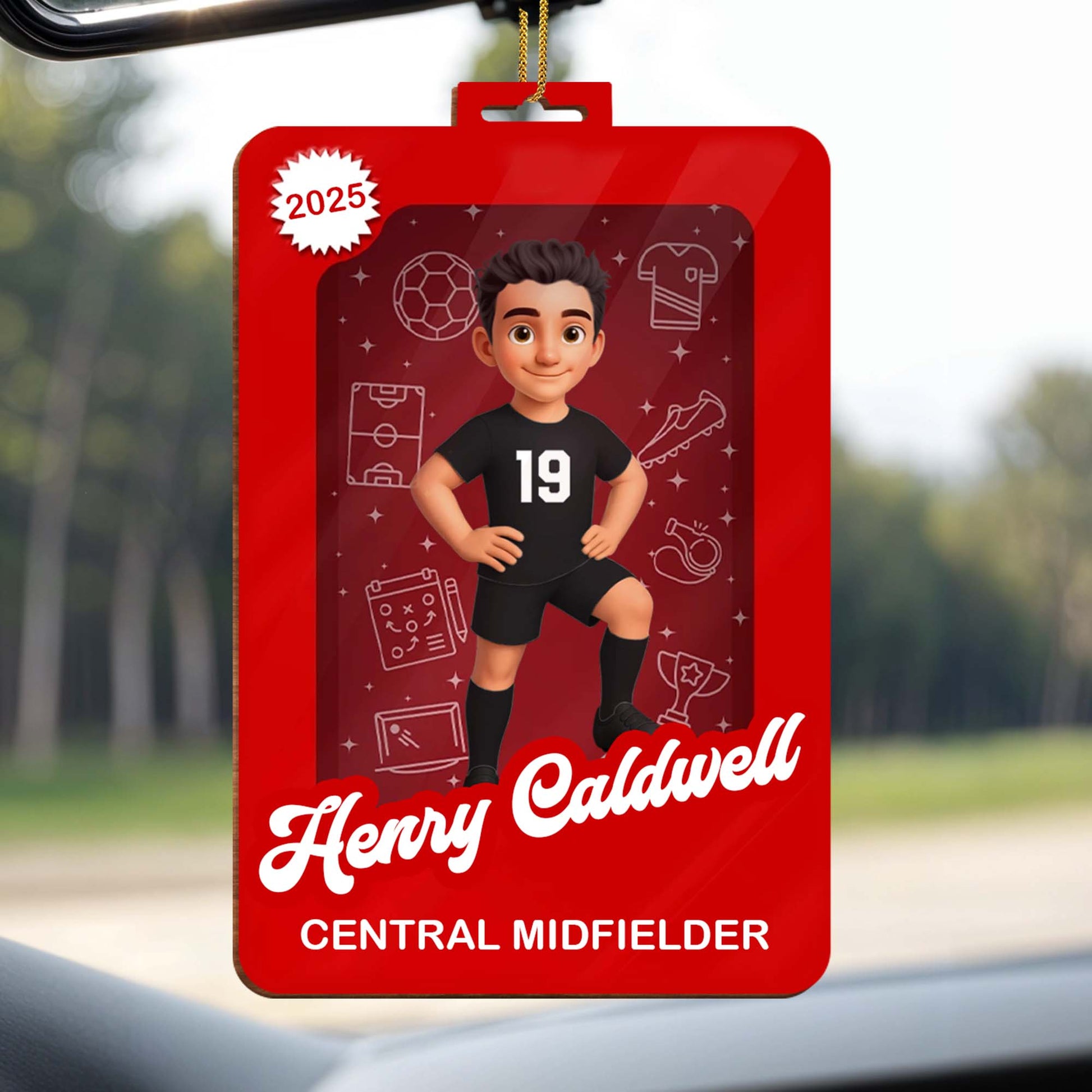 Central Midfielder Soccer Player Ornament
