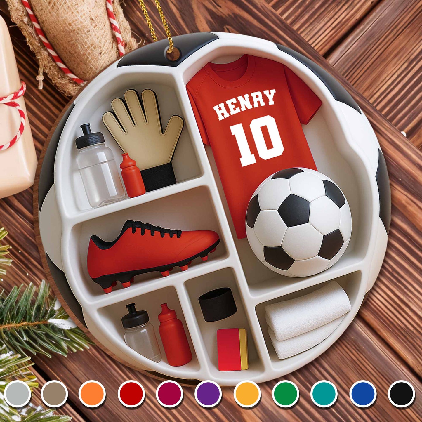 Customize Your Soccer-Themed Ornament With Soccer Essentials
