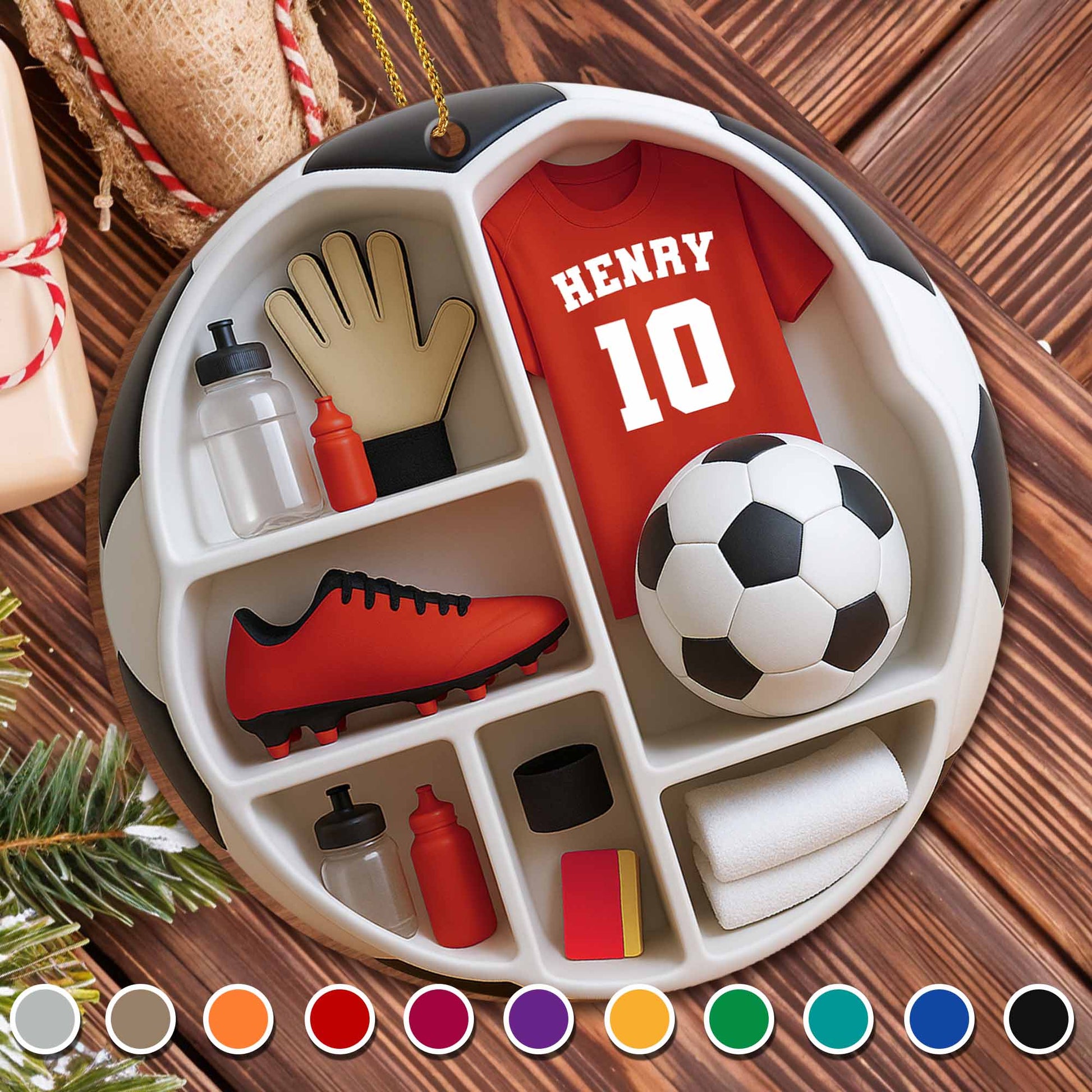 Customize Your Soccer-Themed Ornament With Soccer Essentials