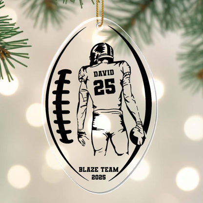 Celebrate Team Spirit With Custom Football Player Ornament