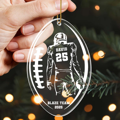 Celebrate Team Spirit With Custom Football Player Ornament