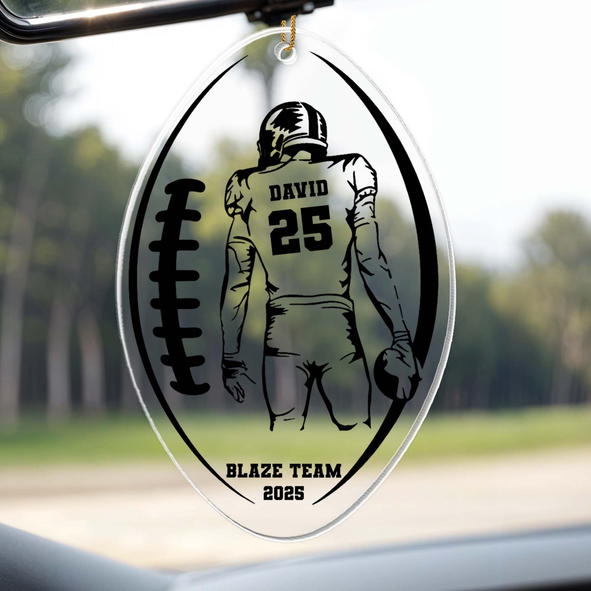 Celebrate Team Spirit With Custom Football Player Ornament