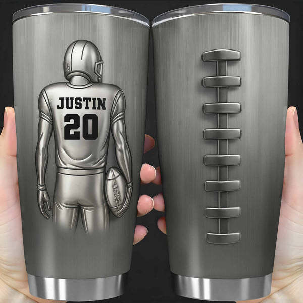 Custom Sports Player And Football Tumbler