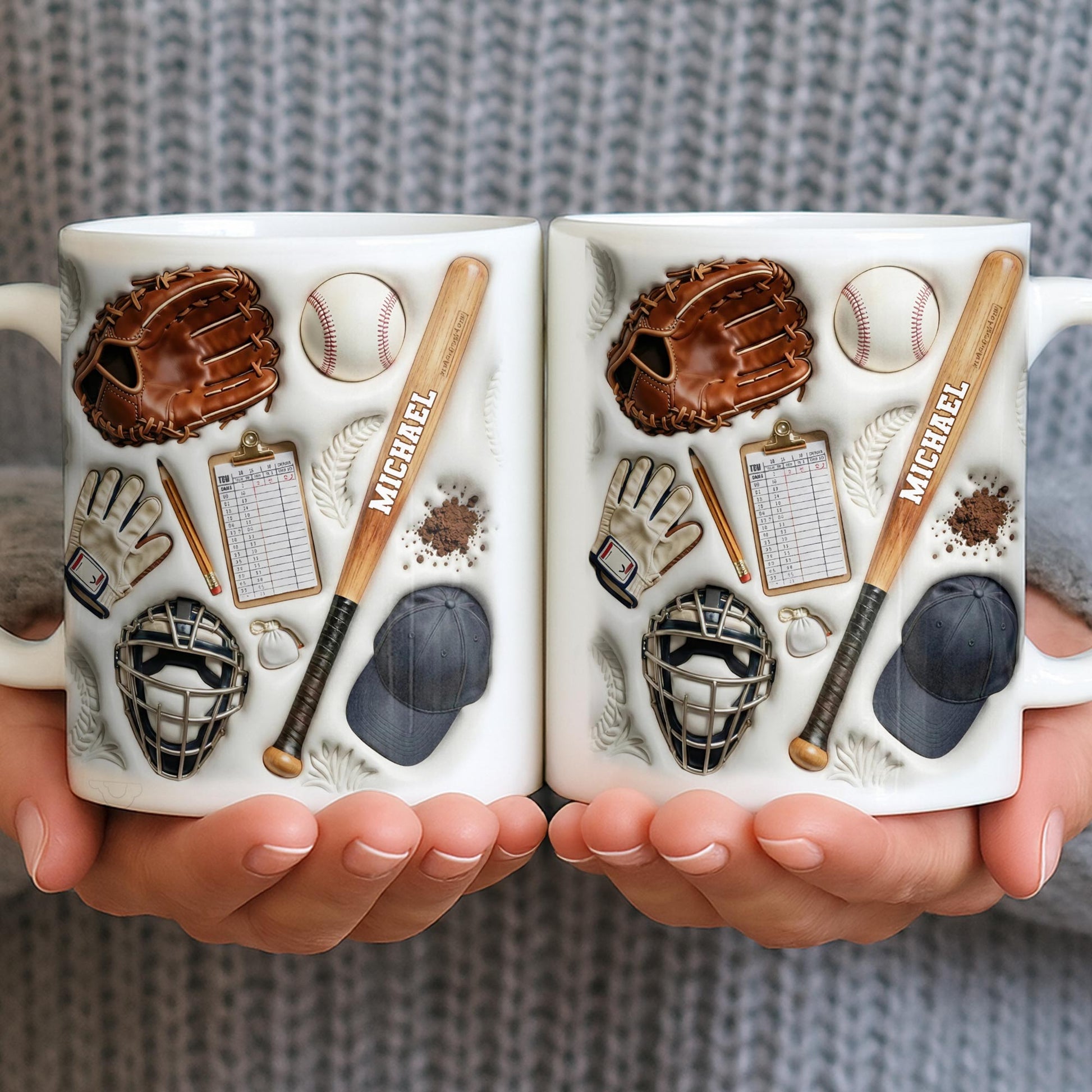 Personalized Baseball Sports Mug With Custom Name