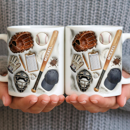 Personalized Baseball Sports Mug With Custom Name