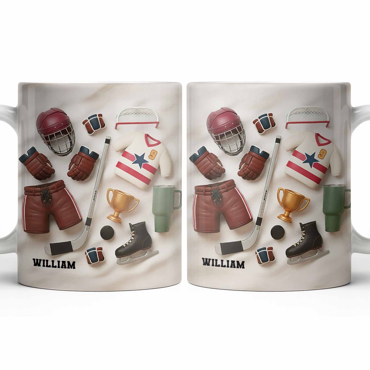 Celebrate Sports With Hockey Helmet and Boxing Gloves