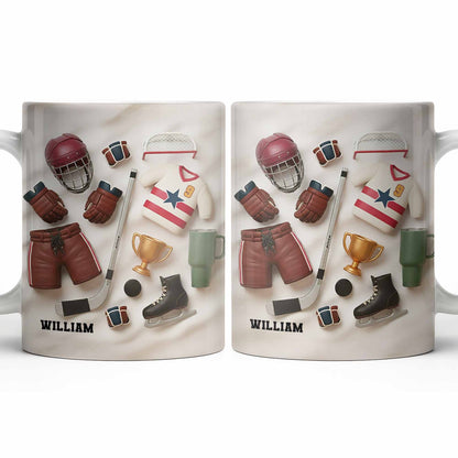 Celebrate Sports With Hockey Helmet and Boxing Gloves