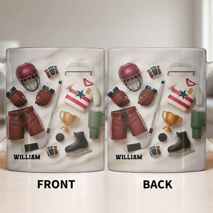 Celebrate Sports With Hockey Helmet and Boxing Gloves