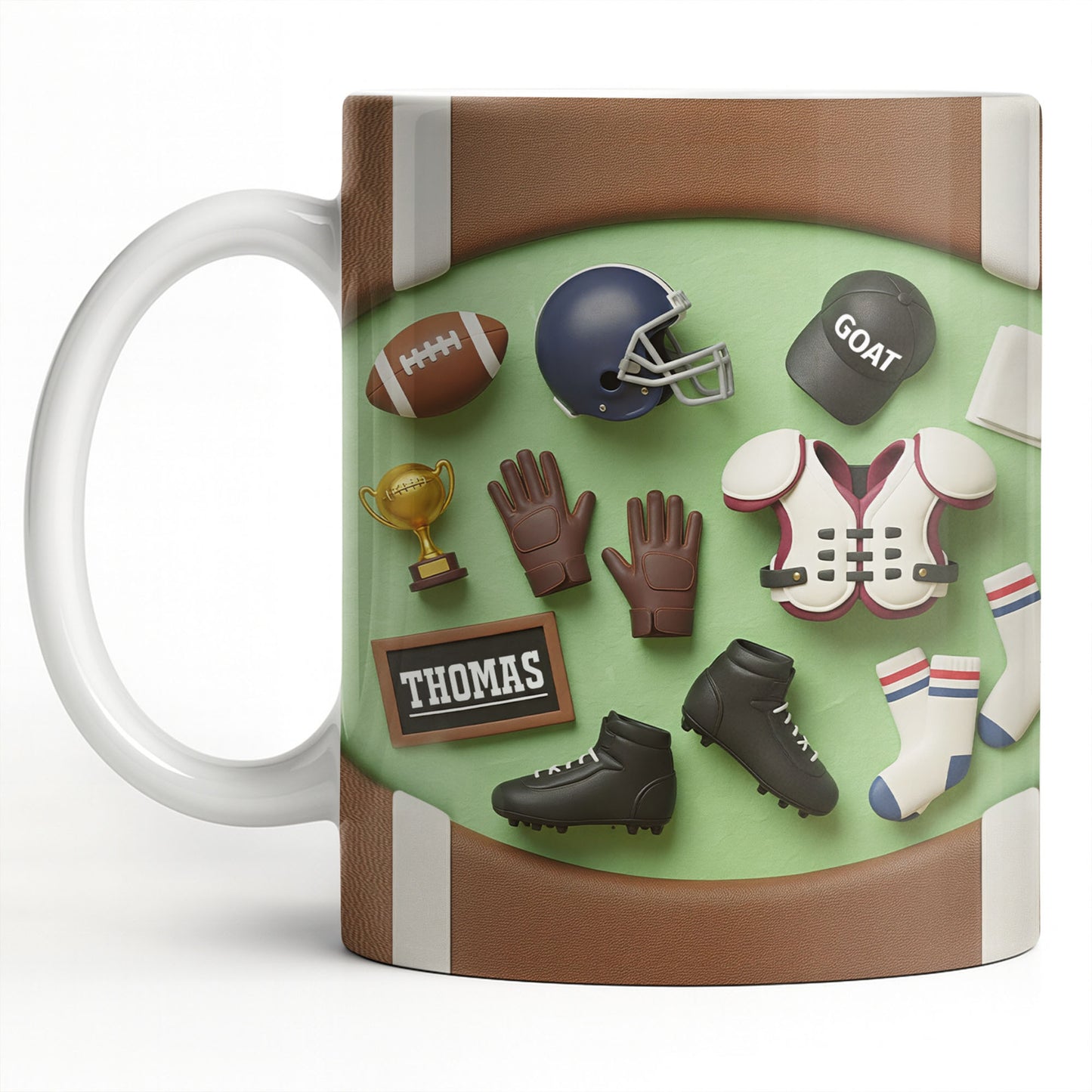 Celebrate Your Sports Achievements, Football And Helmet Design