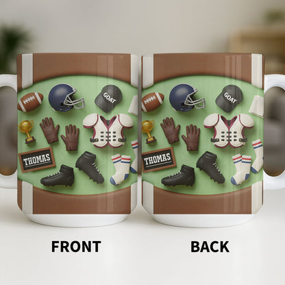 Celebrate Your Sports Achievements, Football And Helmet Design