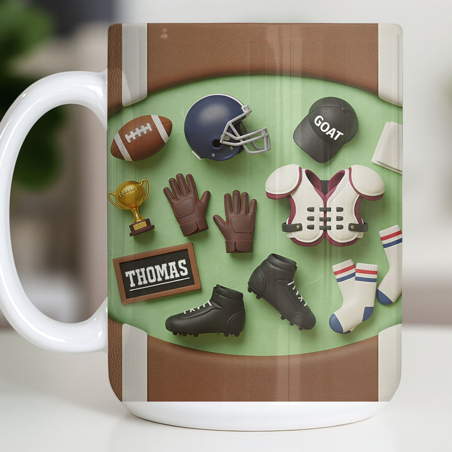 Celebrate Your Sports Achievements, Football And Helmet Design